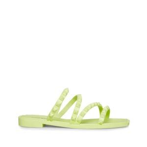 NEW STEVE MADDEN women's skyler strappy slide sandal in lime